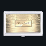 Modern Elegant  Girly , Faux Gold,Diamonds Business Card Holder<br><div class="desc">Elegant glamourous glittery background. An elegant and sophisticated designe. The perfect cool gift idea for her on any occasion.</div>