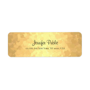 Modern Elegant Glamour Gold Hand Script Text