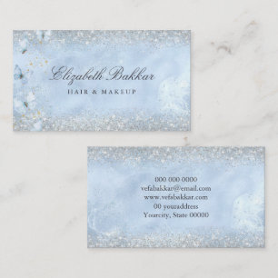 Modern Elegant Glitter Beauty Salon  Business Card