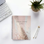 Modern, elegant, glitter, gold-silver-blush planner<br><div class="desc">Modern,  glitter,  elegant planner.
Just edit your product in a few minutes. You can change the font/size/colour and position using "further personalize".</div>