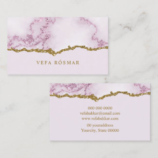 Modern Elegant Glitter Marble  Business Card
