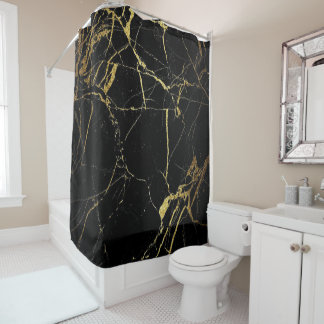 Modern Elegant Gold & Black Marble Design