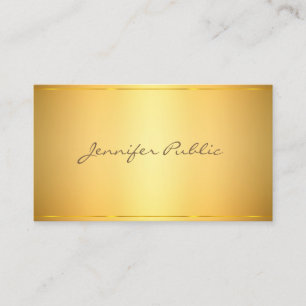 Modern Elegant Gold Design Script Classy Template Business Card
