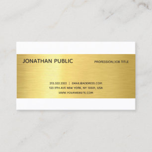 Modern Elegant Gold Effect Professional Plain Luxe Business Card