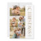 Modern Elegant Gold Five Photo Collage Christmas 
