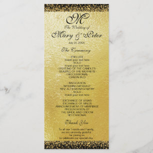 Modern Elegant Gold Foil and Confetti Program