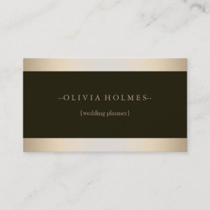 Modern Elegant Gold Foil Metal Professional Business Card