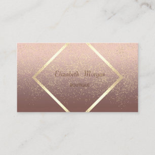 Modern Elegant  ,Gold Frame,Confetti Business Card