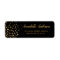 Modern Elegant Gold Glitter Confetti Script Black