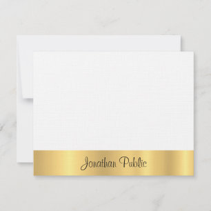 Modern Elegant Gold Hand Script Text Template Flat