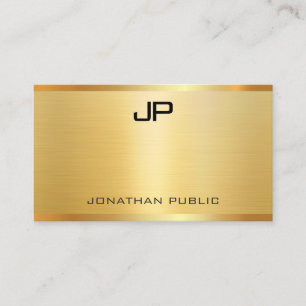 Modern Elegant Gold Look Glamourous Professional Business Card