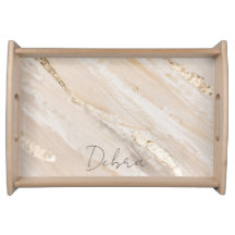 Modern Elegant Gold Marble Personalized Name