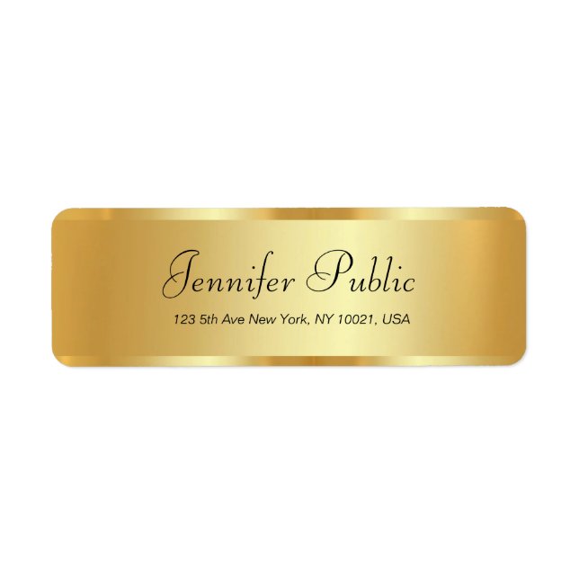 Modern Elegant Gold Template Typography Script (Front)