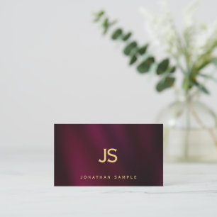 Modern Elegant Gold Text Monogram Create Your Own Business Card