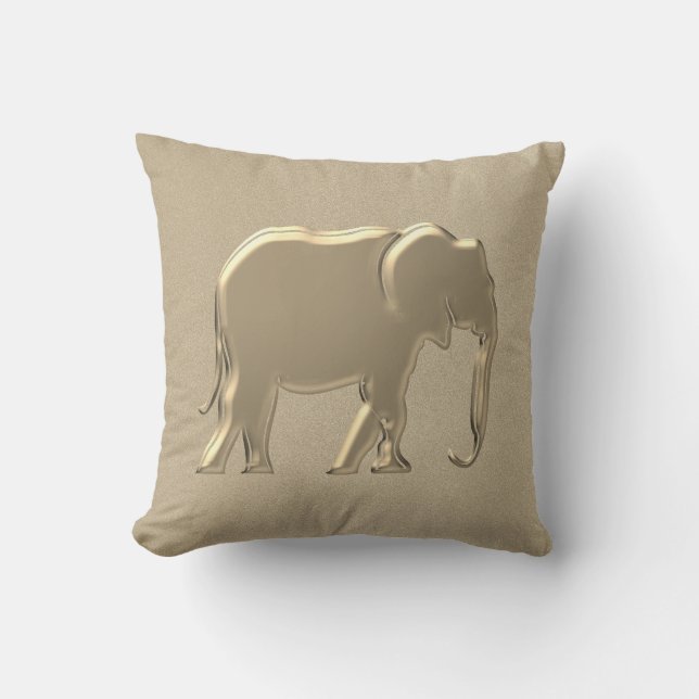 Modern Elegant Gold Throw Pillow (Front)
