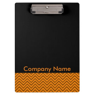 Modern Elegant Gold Zigzag Company Logo Clipboard