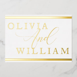 Modern Elegant Golden Foil Wedding
