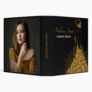 Modern Elegant golden Gown - Stylish Simple Design Binder