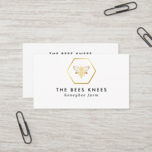 Modern & Elegant Golden Honey Beekeeper Business Card