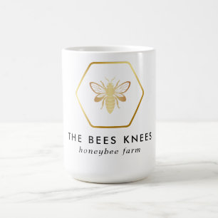Modern & Elegant Golden Honey Beekeeper Coffee Mug