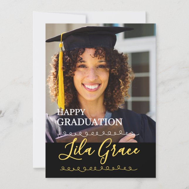Modern Elegant Graduation Invitation (Front)