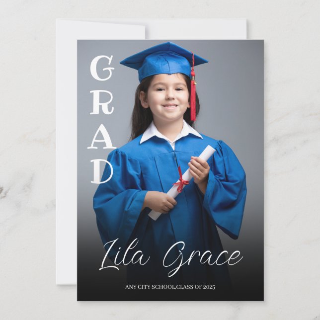Modern Elegant Graduation Invitation (Front)