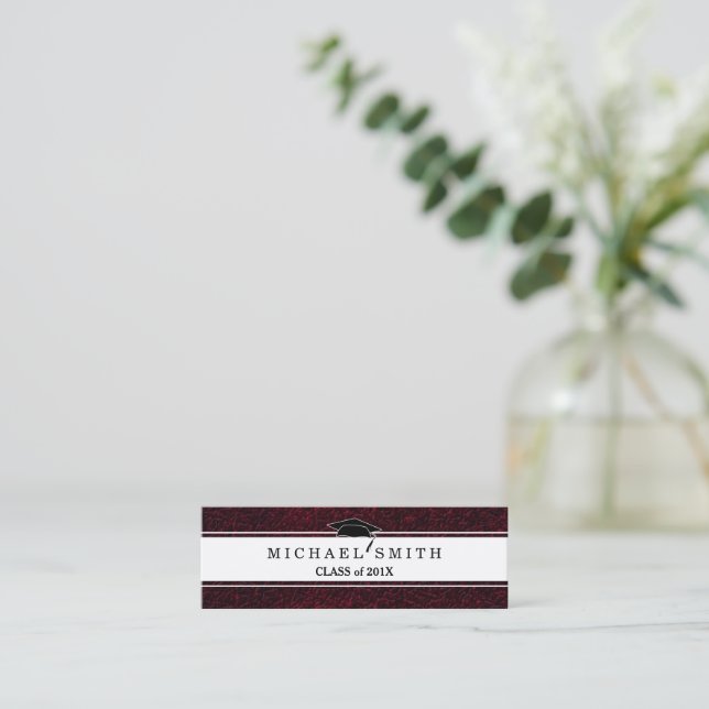 Modern Elegant Graduation Name Card (Standing Front)