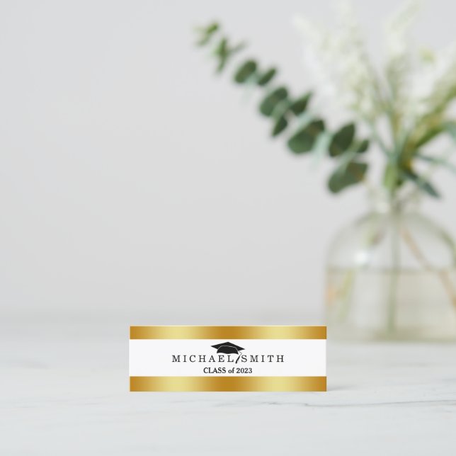 Modern Elegant Graduation Name Card (Standing Front)