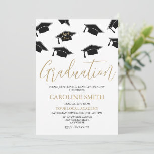Modern Elegant Graduation Party Invitation