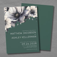 Modern Elegant Green Floral Wedding