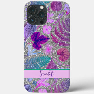 Modern elegant green spring leaves and flowers Ca iPhone 13 Pro Max Case