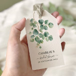 Modern Elegant Greenery Bridal Shower  Gift Tags<br><div class="desc">Add a touch of elegance to your bridal shower favours with this beautifully designed eucalyptus greenery gift tag. Featuring a delicate watercolor botanical illustration with soft green hues and subtle gold details, this tag exudes a modern yet timeless charm. The sophisticated typography, paired with a clean white background, enhances the...</div>
