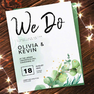 Modern Elegant Greenery We Do Eucalyptus Wedding