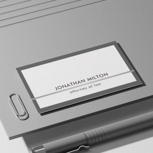 Modern Elegant Grey Faux Silver Consultant Business Card
