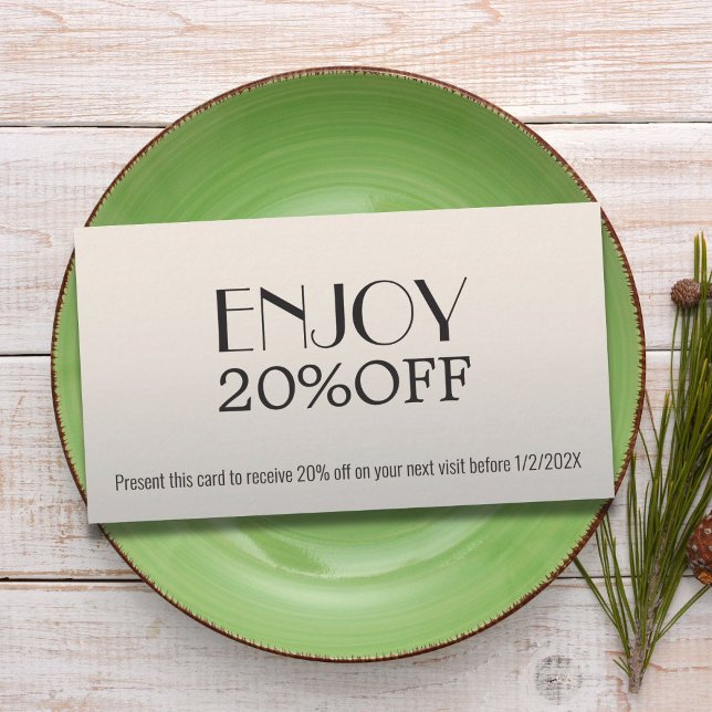 Modern Elegant Grey White Bold Coupon Beauty (Creator Uploaded)