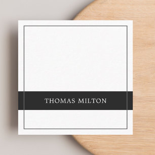 Modern Elegant Grey White Stripe Consultant Square Business Card