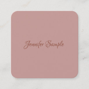 Modern Elegant Handwriting Script Luxury Rounded Square Business Card