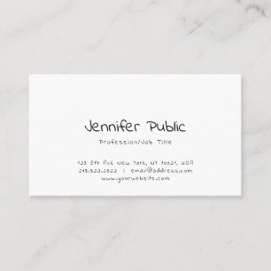 Modern Elegant Handwritten Simple Professional Business Card