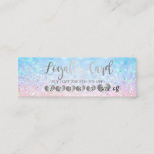 Modern Elegant Hearts Bokeh Loyalty Card