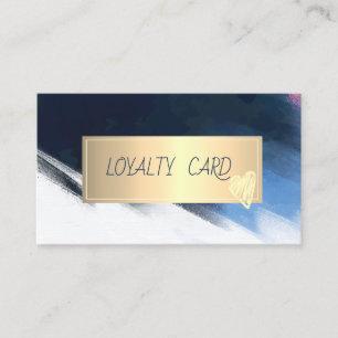 Modern Elegant Hearts Brush Stroke Loyalty Card