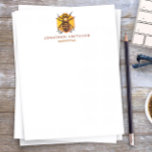 Modern & Elegant Honey Bee Personalized Beekeeper Letterhead<br><div class="desc">The beautiful honey bee is the symbol of hard-work and dedication. The hexagon shape represents their hive,  where they live together with lots of other bees in perfect harmony!</div>