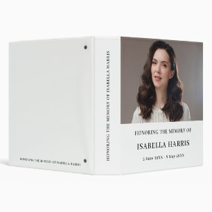 Modern Elegant In Loving Memory Photo Design Binder