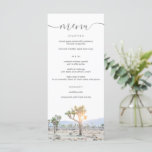 Modern Elegant Joshua Tree Boho Wedding Menu<br><div class="desc">Modern Elegant Joshua Tree Boho Wedding Menu: the perfect wedding menu for your boho wedding with a little bit a greenery</div>