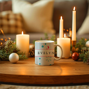Modern Elegant Joyfully Christmas  Coffee Mug