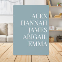 Modern Elegant Kids Names Personalized Family