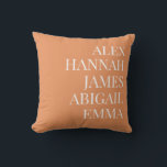 Modern Elegant Kids Names Personalized Family Throw Pillow<br><div class="desc">Modern Elegant Kids Names Personalized Family Throw Pillow.</div>
