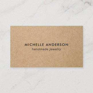 Modern Elegant Kraft Paper Style Professional Business Card