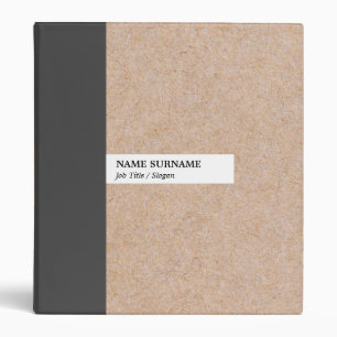 Modern Elegant Kraft Stripe Accent 1inch Binder