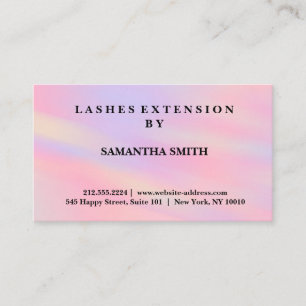 Modern Elegant Lashes Extension Professional Business Card