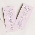 Modern Elegant Lavender Wedding Program<br><div class="desc">Elegant wedding program featuring a modern black calligraphy script and lavender purple background to create a design that is perfect for weddings of all styles and seasons. Personalize the front of the modern wedding program with your names, wedding date and location, and order of the ceremony. The simple wedding program...</div>